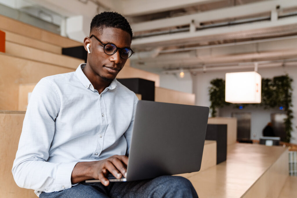 A young employee hired for a sales and marketing job.